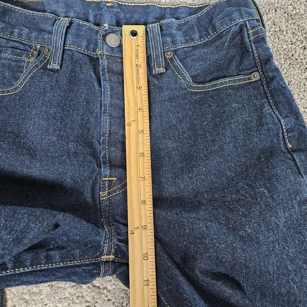 Levis 501 Stretch Jeans Men's 28X30.5 (Tag 30X34) Blue Denim Straight Button Fly